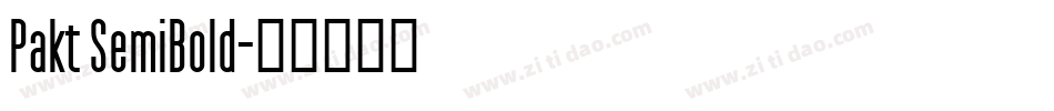 Pakt SemiBold字体转换